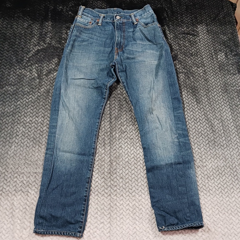 Levi's Jeans Men's 28x29 Blue Cotton Denim Straight Leg Workwear Faded Travel